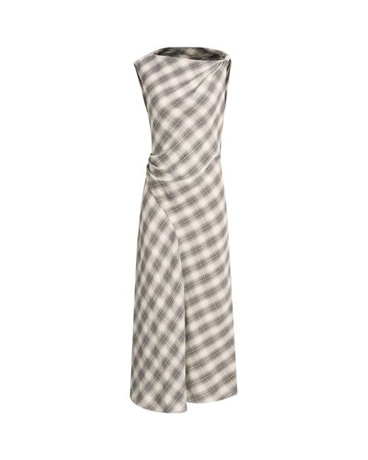 Fabrique Natural Phea Sculpted Plaid Dress
