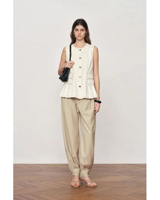 Fabrique Natural Wilderness Balloon-Leg Tailored Pants