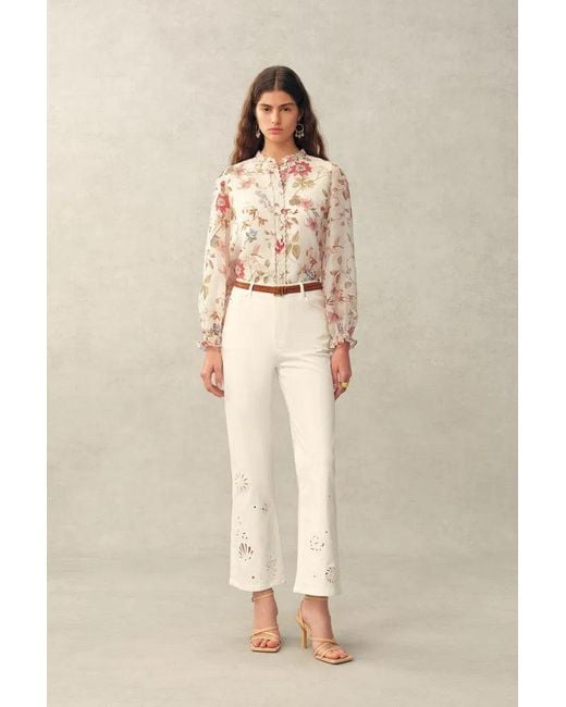 Fabrique Natural Adelaide Handpainted Floral Blouse
