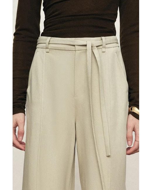 Fabrique Natural Erica Thin Waist Wide Leg Relaxed Pants