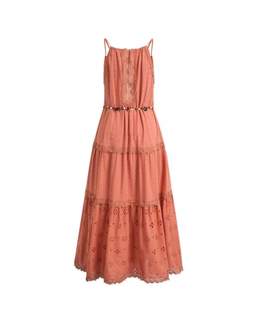 Fabrique Brown Celia Layered Strap Dress