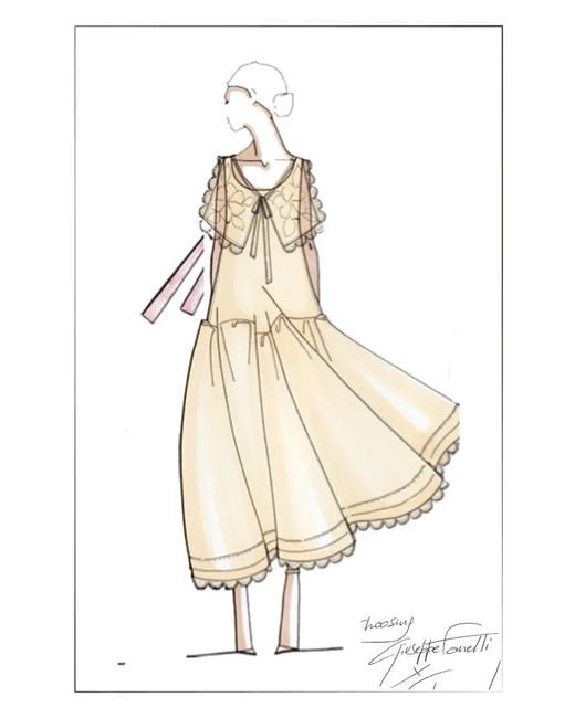 Fabrique Natural Geraldine Detachable Collar Sleeveless Dress
