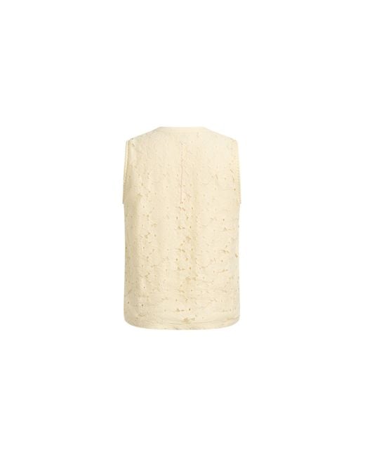 Fabrique Blue Charlotte Marigold Lace Embroidery Sleeveless Top