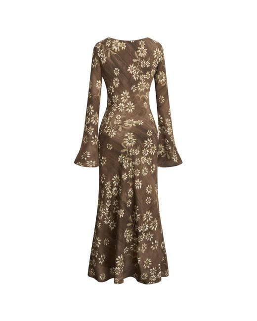 Fabrique Natural Iris Handpainted Floral Dress