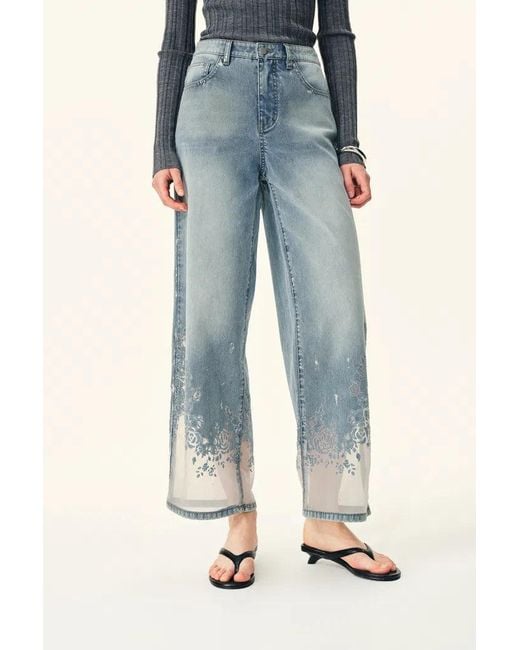 Fabrique Blue Ariel Straight Cropped Jeans