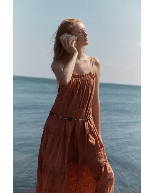 Fabrique Brown Celia Layered Strap Dress