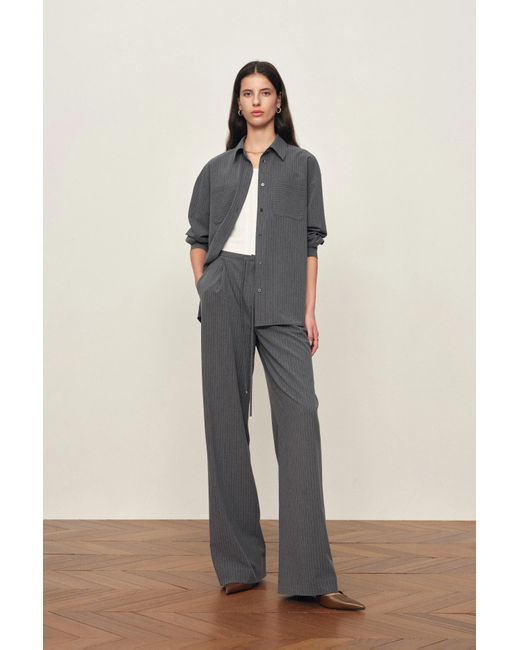 Fabrique Black Isabella Pinstriped Shirt