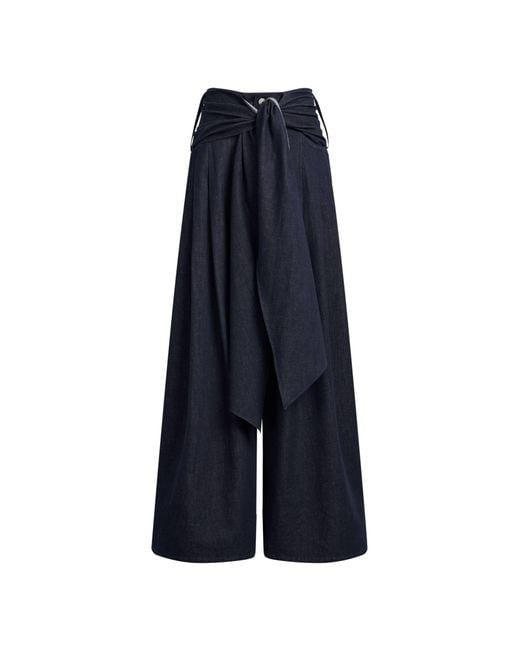 Fabrique Blue Jayne Belted Wide Leg Jeans