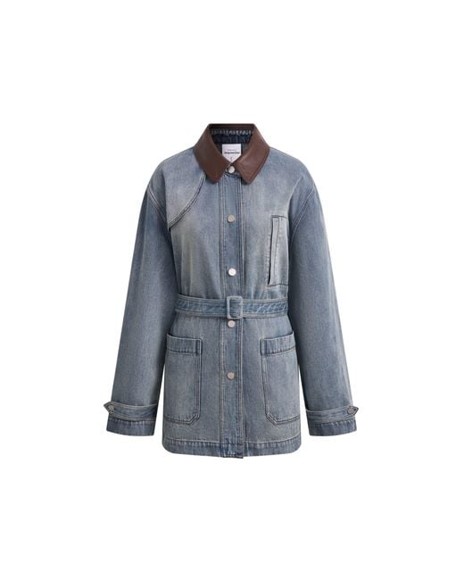 Fabrique Blue Romy Belted Barn Jacket