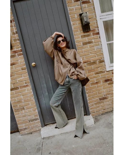 Fabrique Gray Bella Gradient Mud Inspired Dyed Bootcut Jeans