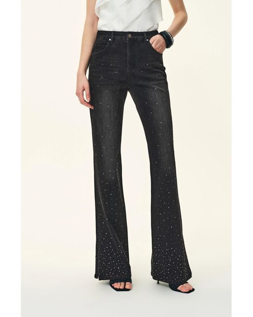 Fabrique Blue Gloria Side-Slit Flared Jeans