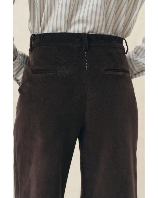 Fabrique Black Bblythe Deconstructed Wide Leg Pants