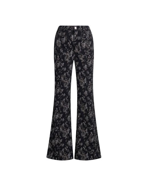 Fabrique Black Sylvia Custom Jacquard Flared Jeans