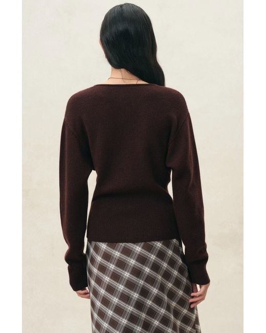 Fabrique Natural Sidra Cinched Batwing Sleeve Cardigan