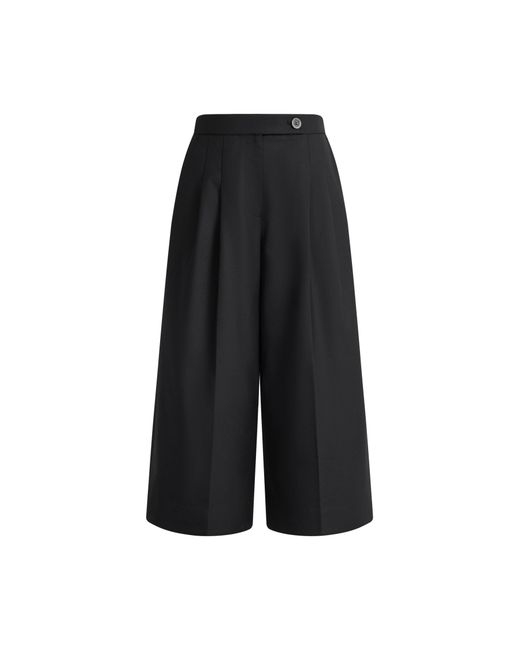 Fabrique Black Toranto Cropped Wide Leg Pants