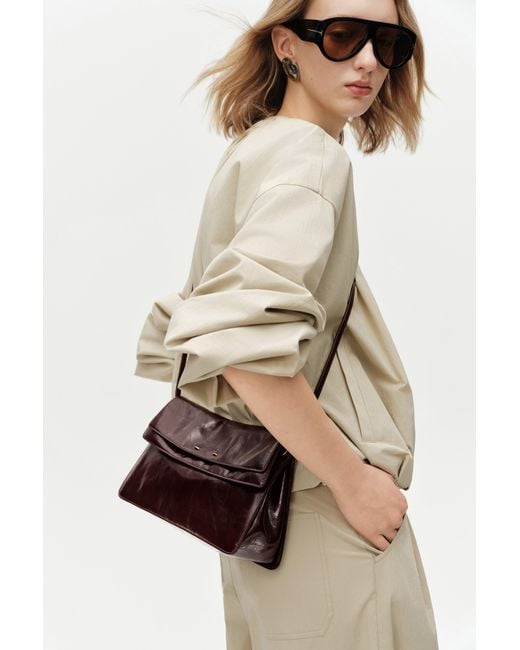 Fabrique Red Soft Rialto Double Flap Bag