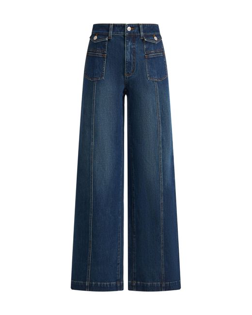 Fabrique Blue Stella Double Pocket Distressed Washed Jeans