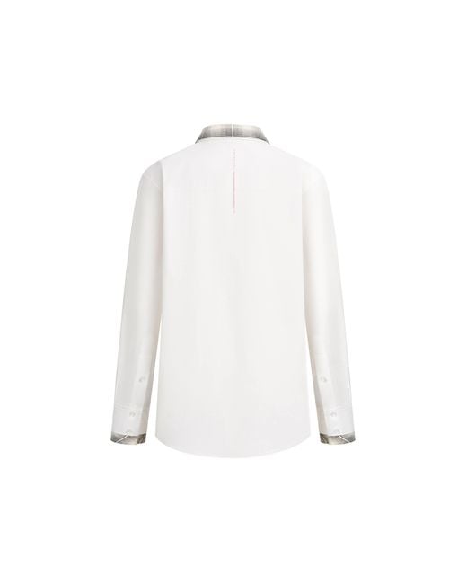 Fabrique Natural Riley Plaid Embroidery Oversized Shirt