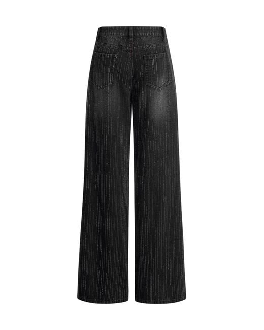 Fabrique Black Eclipse-D Rhinestone Washed Jeans