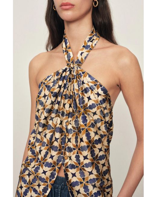 Fabrique Black Jocelyn Halter Neck Top