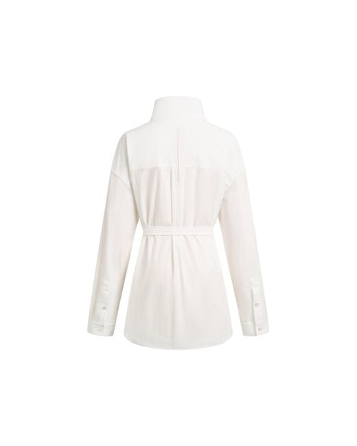 Fabrique Natural Pearl Oversized Belted Shirt Jacket
