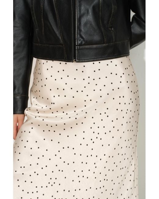 Fabrique Black Sonnet Polka Dot Lace Trim Skirt