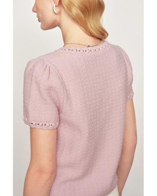 Fabrique Natural Shay Short Sleeve Cardigan