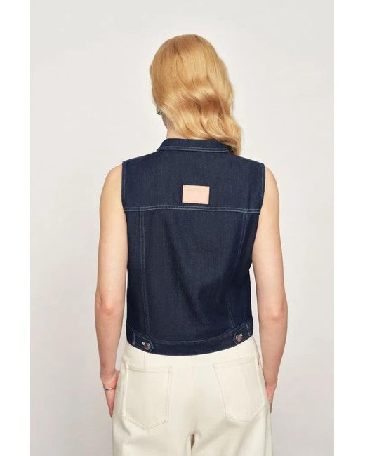Fabrique Blue Sloane Tencel Denim Vest Top And Skirts Matching Set