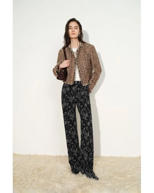Fabrique Black Sylvia Custom Jacquard Flared Jeans
