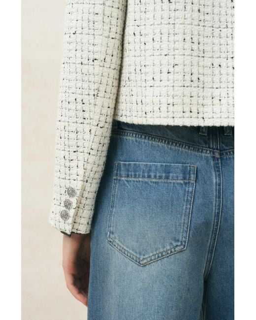 Fabrique Natural Victoria Shimmer Check Jacket
