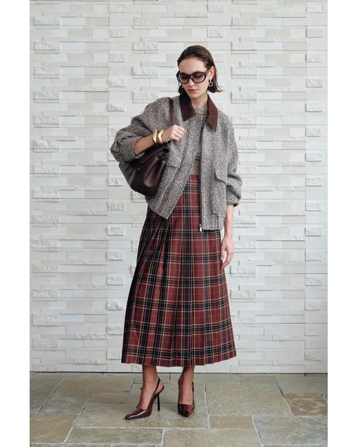 Fabrique Natural Dakota Tweed Baseball Jacket