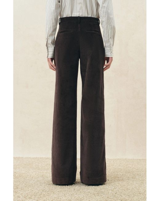Fabrique Black Bblythe Deconstructed Wide Leg Pants