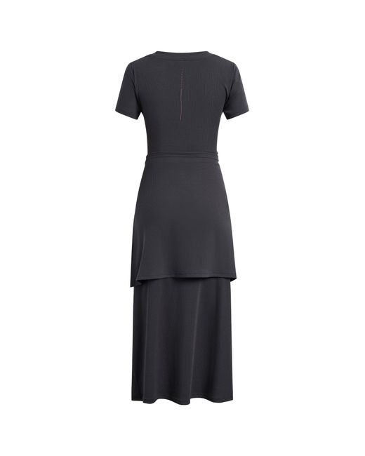 Fabrique Natural Isla Ruched Tie Front T-Shirt Dress