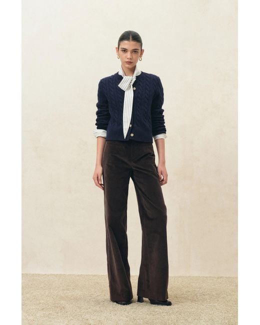 Fabrique Black Bblythe Deconstructed Wide Leg Pants