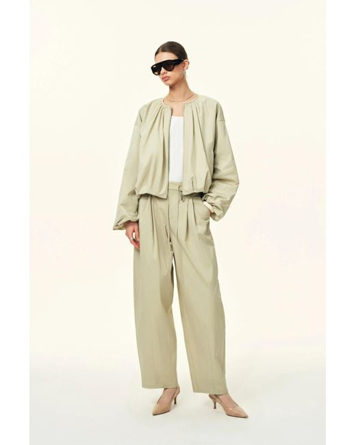 Fabrique Natural Sana Parachute Bomber Jacket And Pants Matching Set