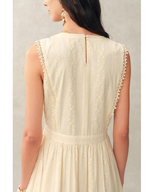 Fabrique Natural Luna Eyelet Lace Embroidered Sleeveless Dress