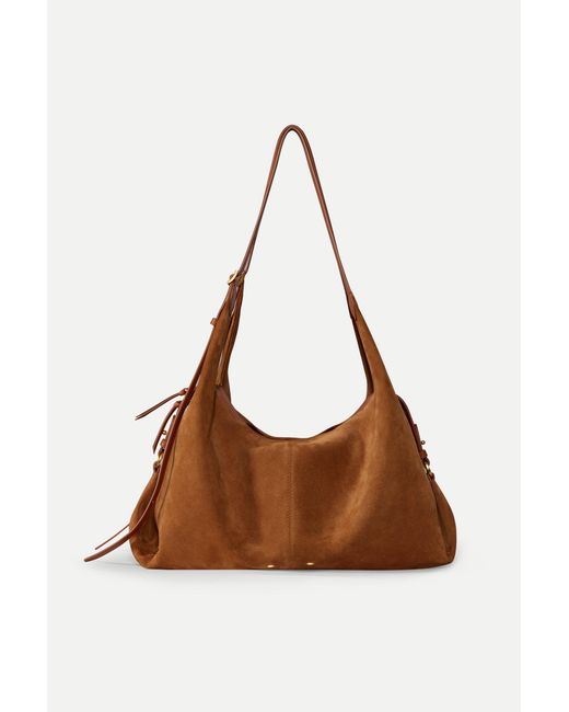 Fabrique Brown Aura Hobo Bag