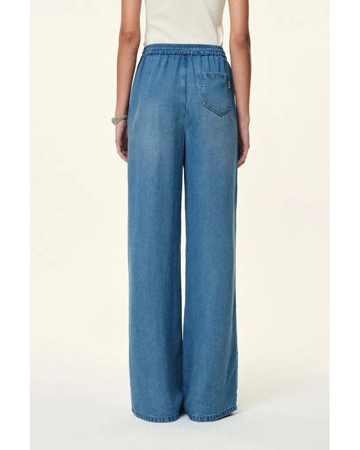 Fabrique Blue Eva Drapey Wide Leg Jeans
