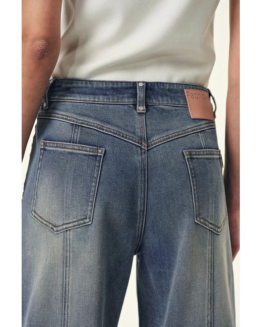 Fabrique Blue Calli Studded Wide Leg Jeans