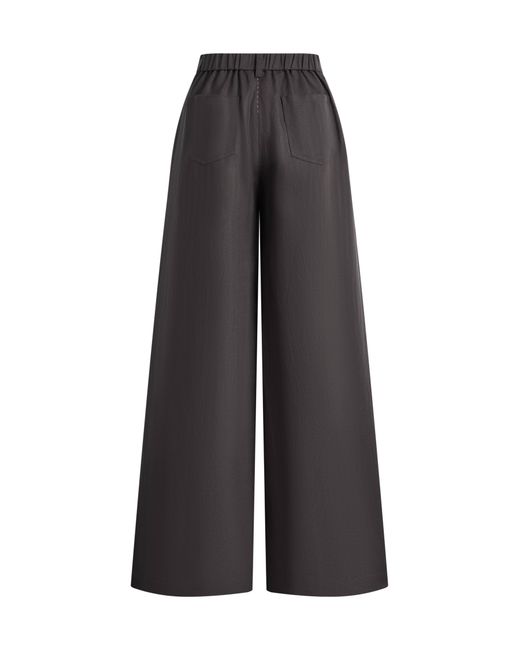 Fabrique Black Alice Wide Waistband Casual Pants