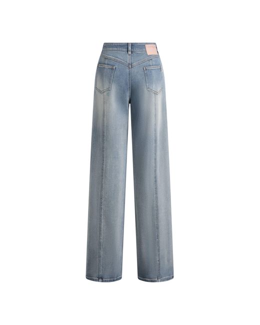 Fabrique Blue Calli Studded Wide Leg Jeans