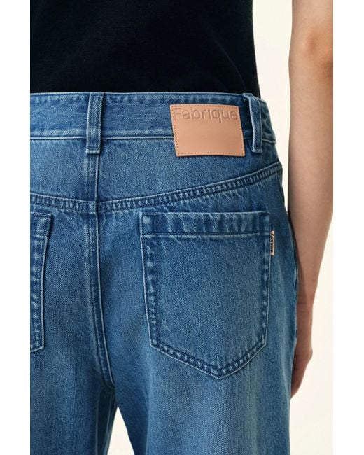 Fabrique Blue Rodeo Embellished Crop Jeans