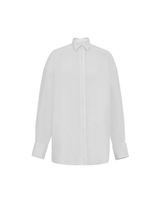Fabrique White Tuxedo Wing Collar Shirt