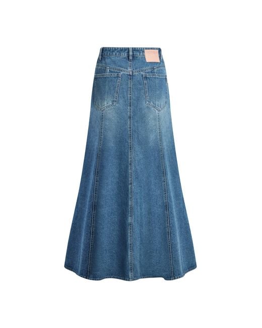 Fabrique Blue Quilla A-Line Midi Skirt