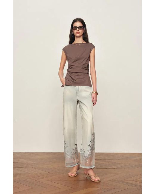 Fabrique Natural Ariel Straight Cropped Jeans