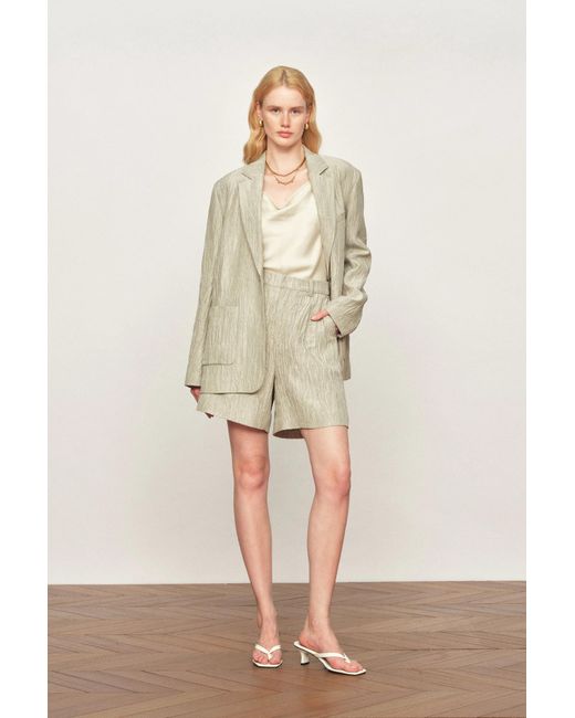 Fabrique Natural Cephas Pleated Fabric Blazer