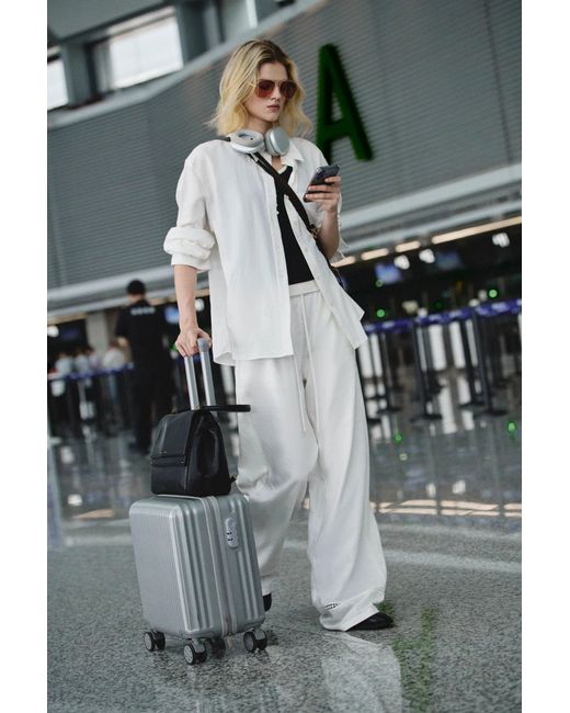 Fabrique Natural Eve Openwork Drawstring Wide Leg Pants