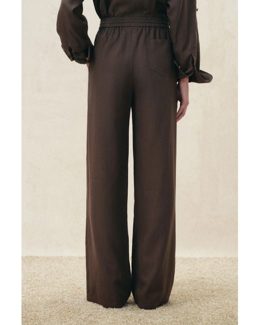 Fabrique Black Faye Drawstring Wide Leg Pants
