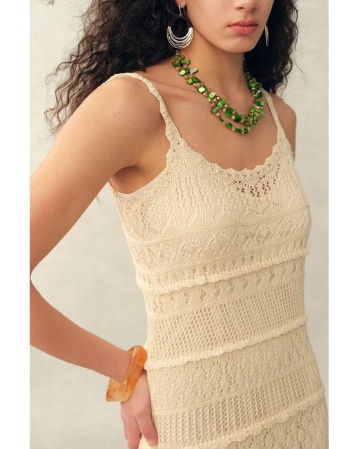 Fabrique Natural Dione Hand Crochet Detachable Capelet Knit Cami Dress