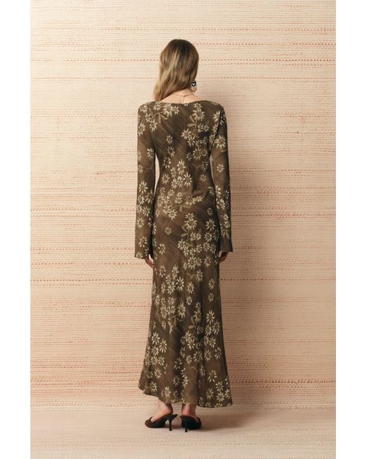 Fabrique Natural Iris Handpainted Floral Dress